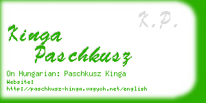 kinga paschkusz business card